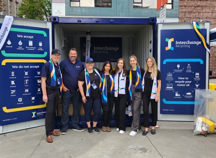 Interchange Staff in front of Seacan